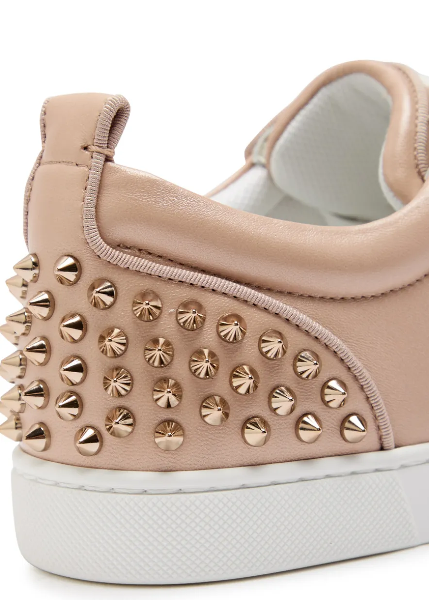 Louise Junior Spikes pearlescent leather sneakers