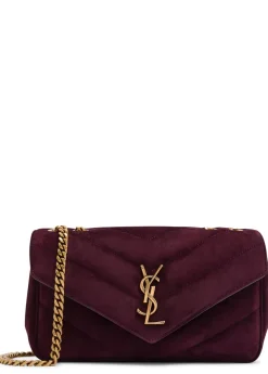 LouLou small quilted suede shoulder bag