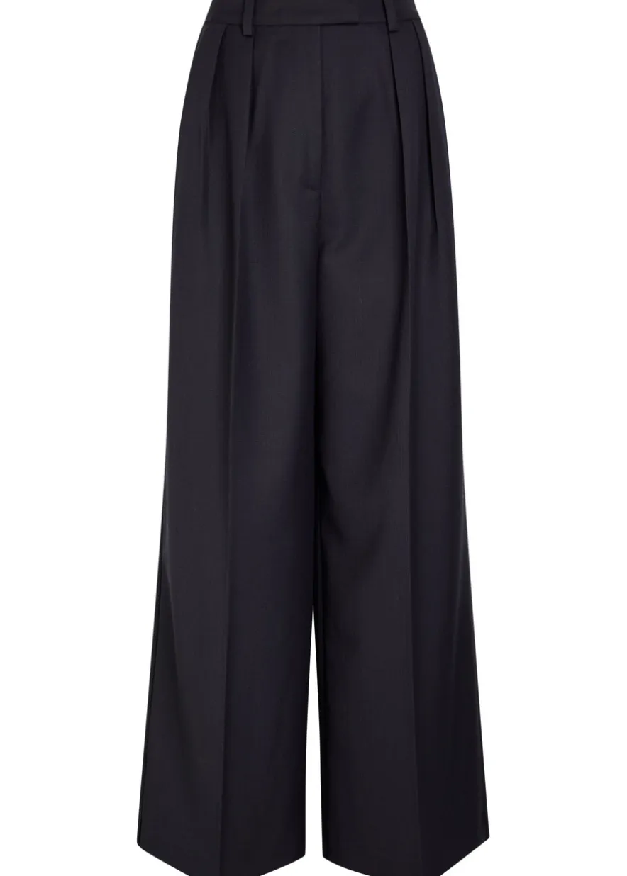 Lou wide-leg woven trousers