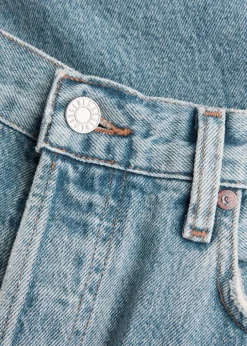 Low Slung Baggy distressed wide-leg jeans