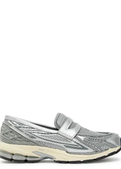 1906L panelled mesh loafers
