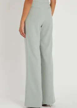 Lucian pleated wide-leg woven trousers