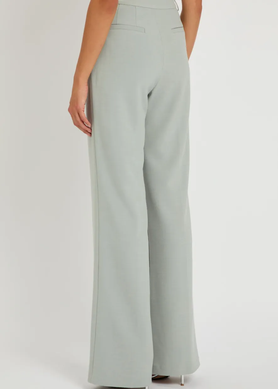 Lucian pleated wide-leg woven trousers