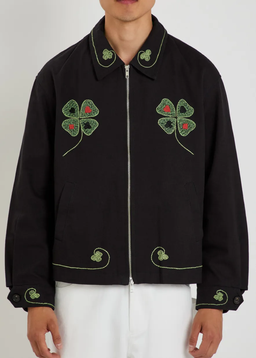 Lucky Draw embroidered twill jacket