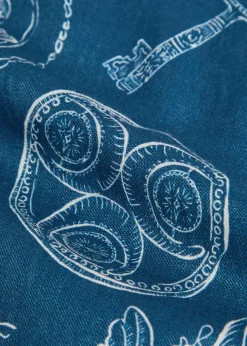 Lucky printed linen mini skirt