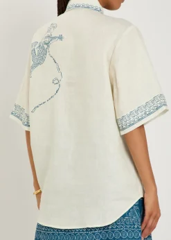 Lucky printed linen shirt