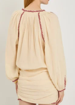 Ludy embroidered cotton mini dress