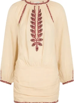 Ludy embroidered cotton mini dress