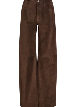 Luke wide-leg suede trousers