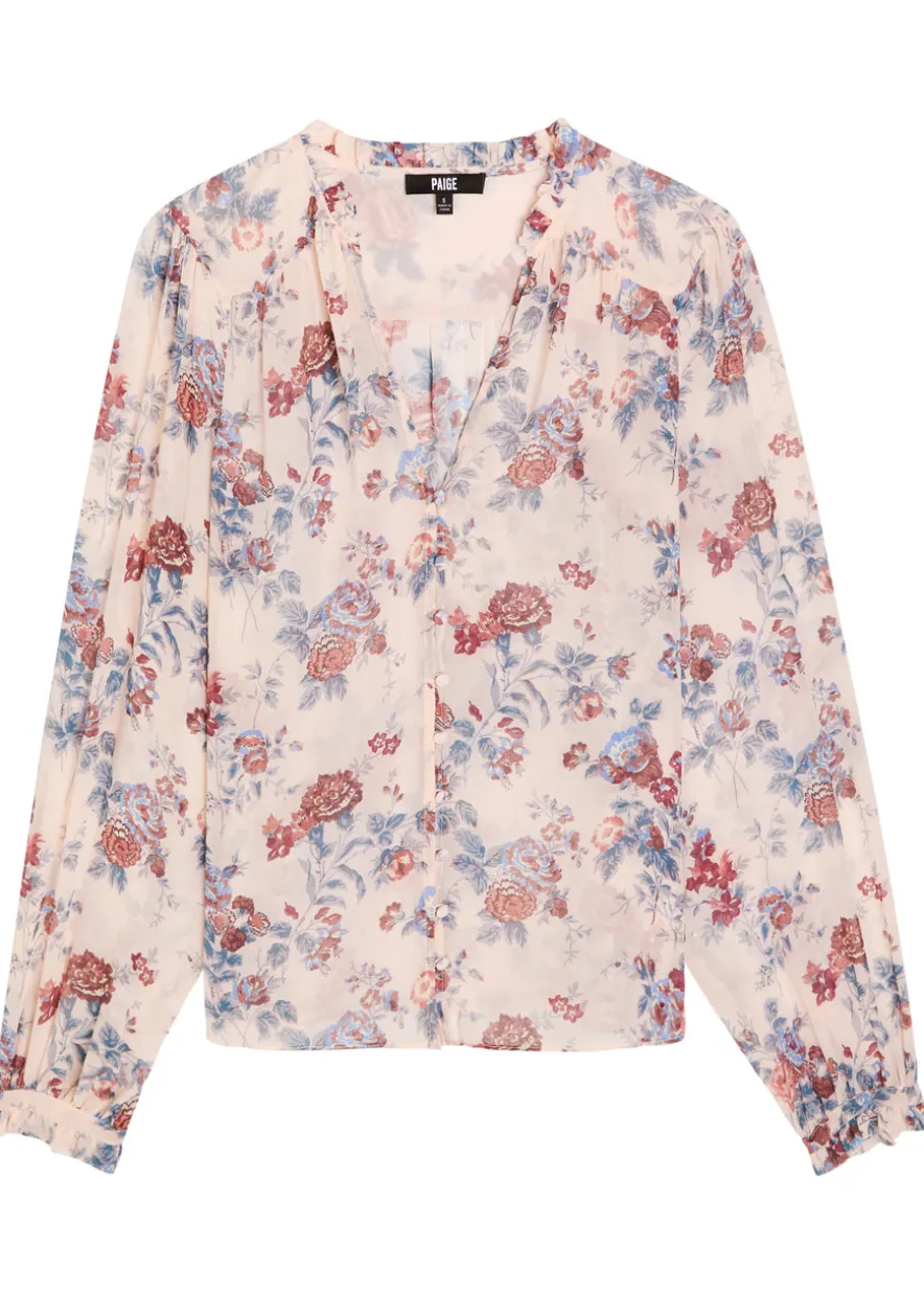 Lula floral silk-chiffon blouse