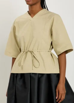 Lynn cotton-poplin T-shirt