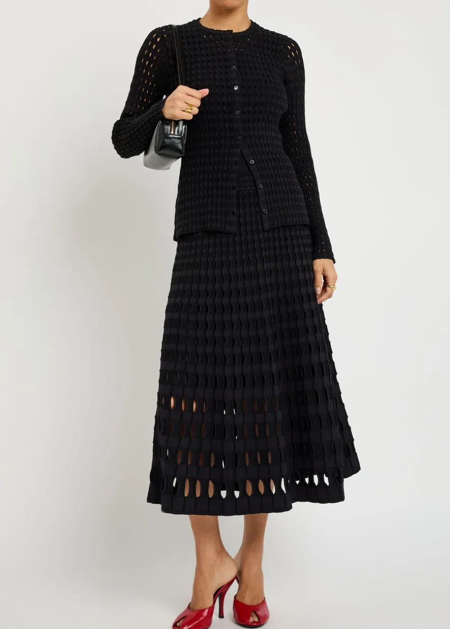 Mabel textured cut-out knit top