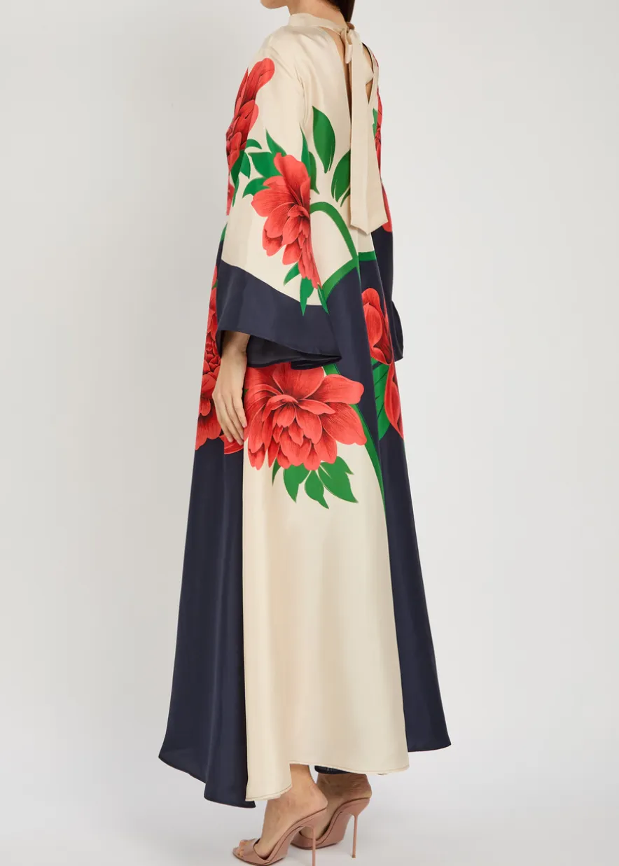 Magnifico printed silk maxi dress