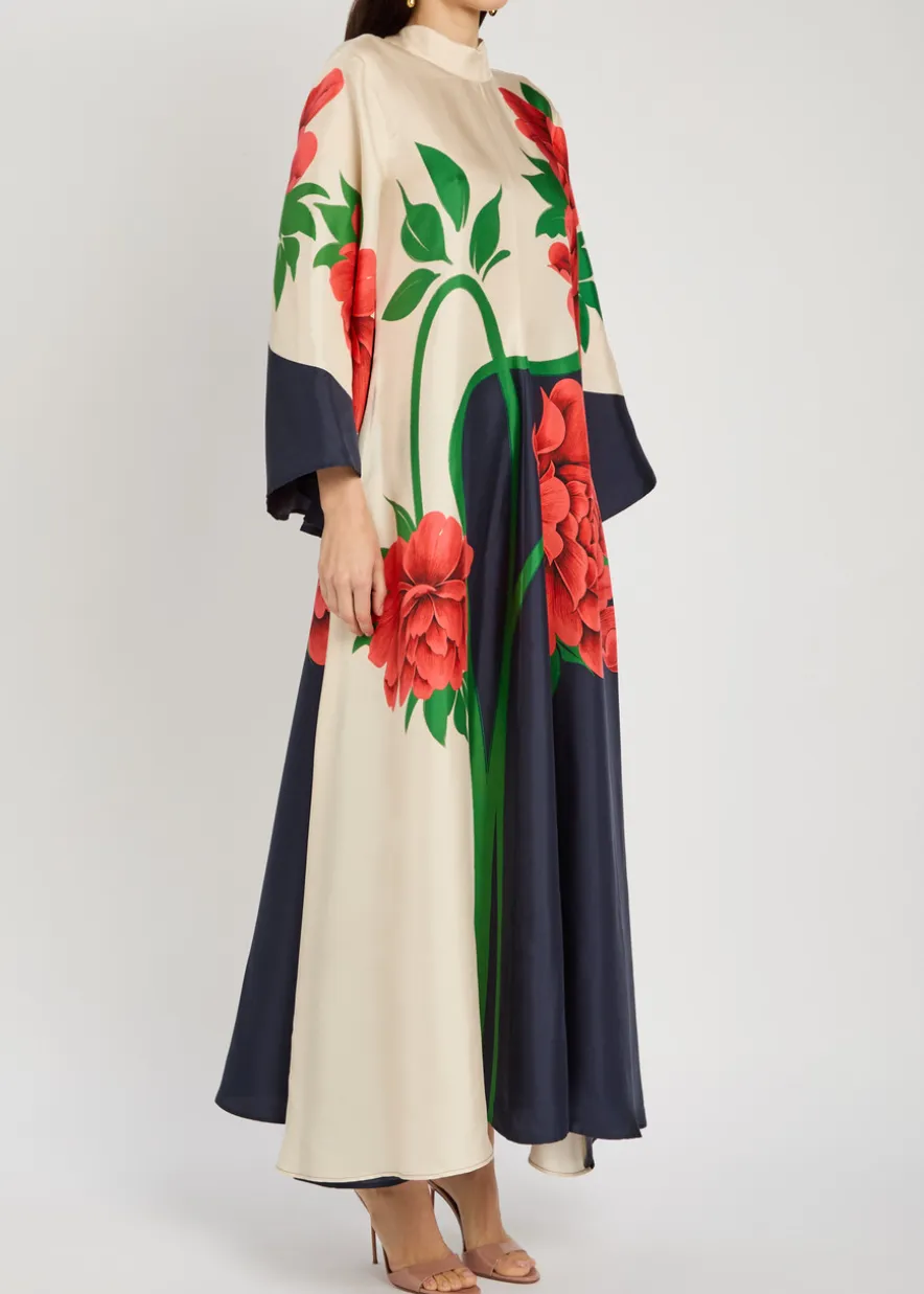 Magnifico printed silk maxi dress
