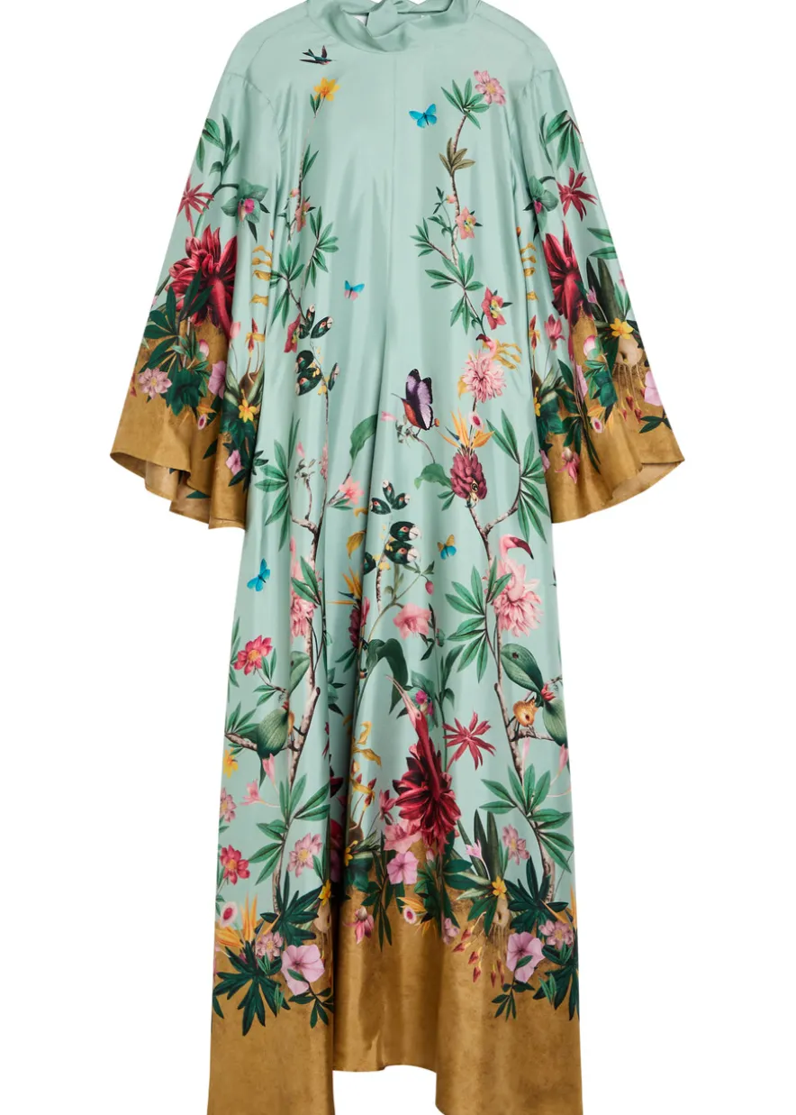 Magnifico printed silk maxi dress