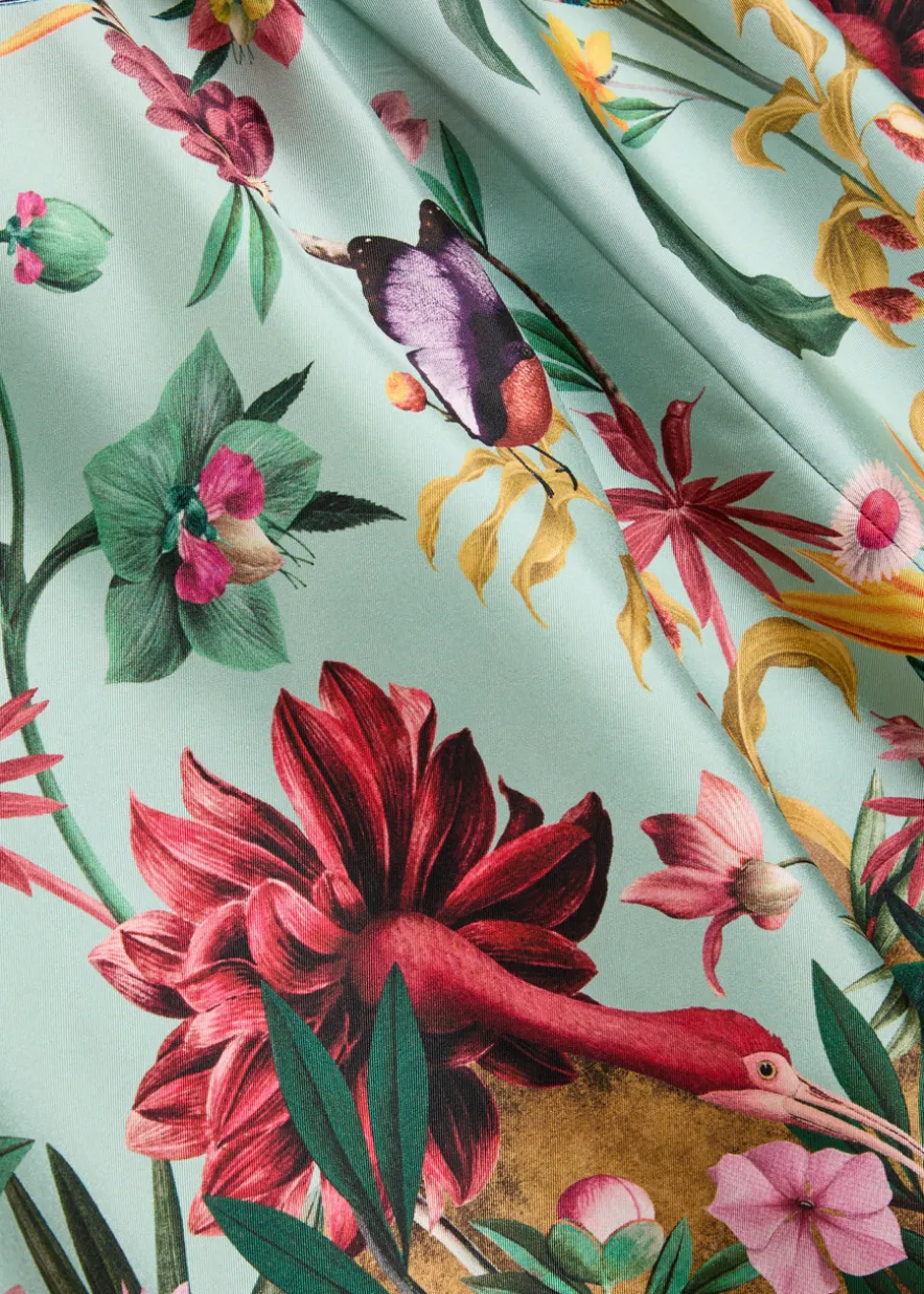 Magnifico printed silk maxi dress