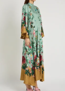 Magnifico printed silk maxi dress