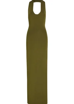 Mahi halter-neck stretch-knit midi dress
