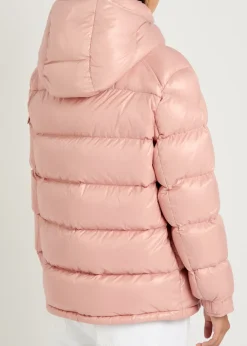 Maire padded hooded laqué nylon jacket