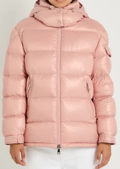 Maire padded hooded laqué nylon jacket
