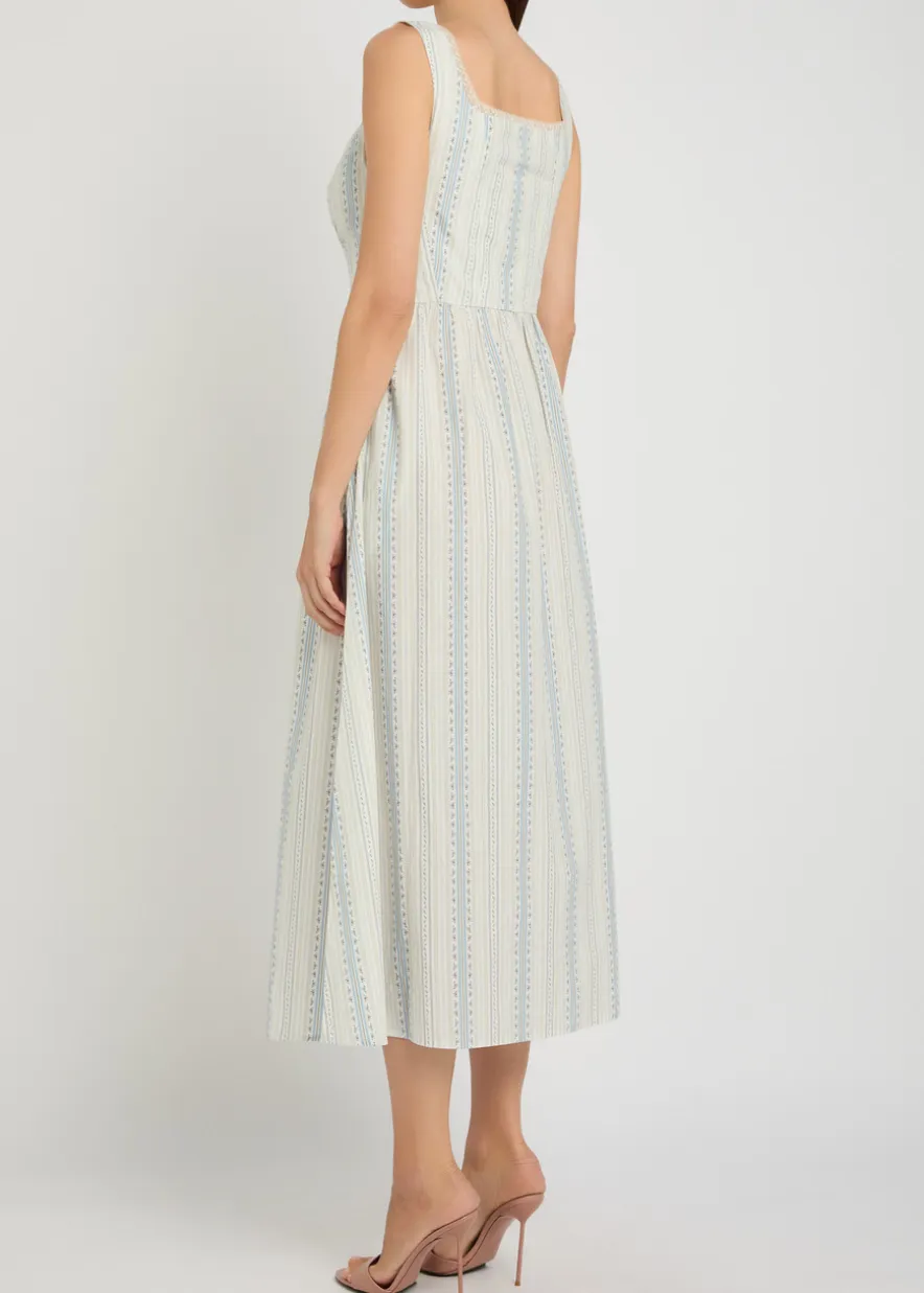 Majory floral cotton midi dress