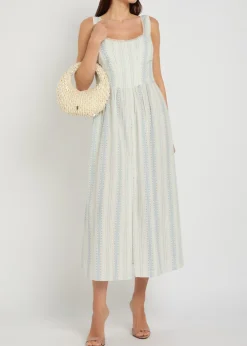 Majory floral cotton midi dress
