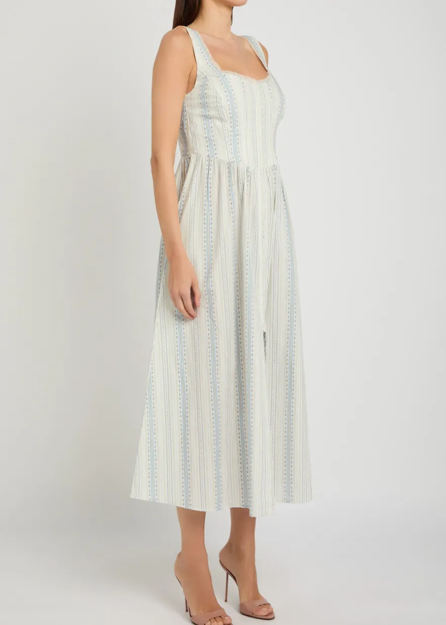 Majory floral cotton midi dress