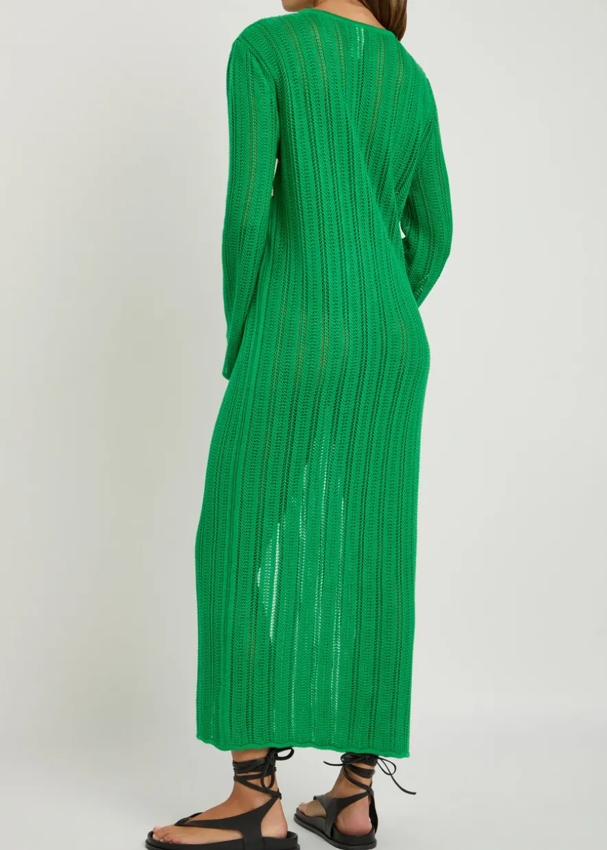 Mamu open-knit maxi dress