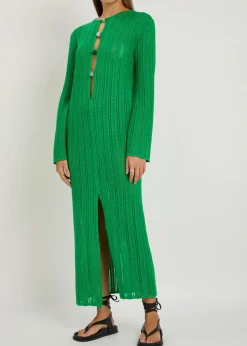 Mamu open-knit maxi dress