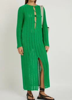Mamu open-knit maxi dress