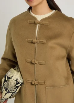 Mandarin wool and cashmere-blend jacket