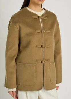 Mandarin wool and cashmere-blend jacket