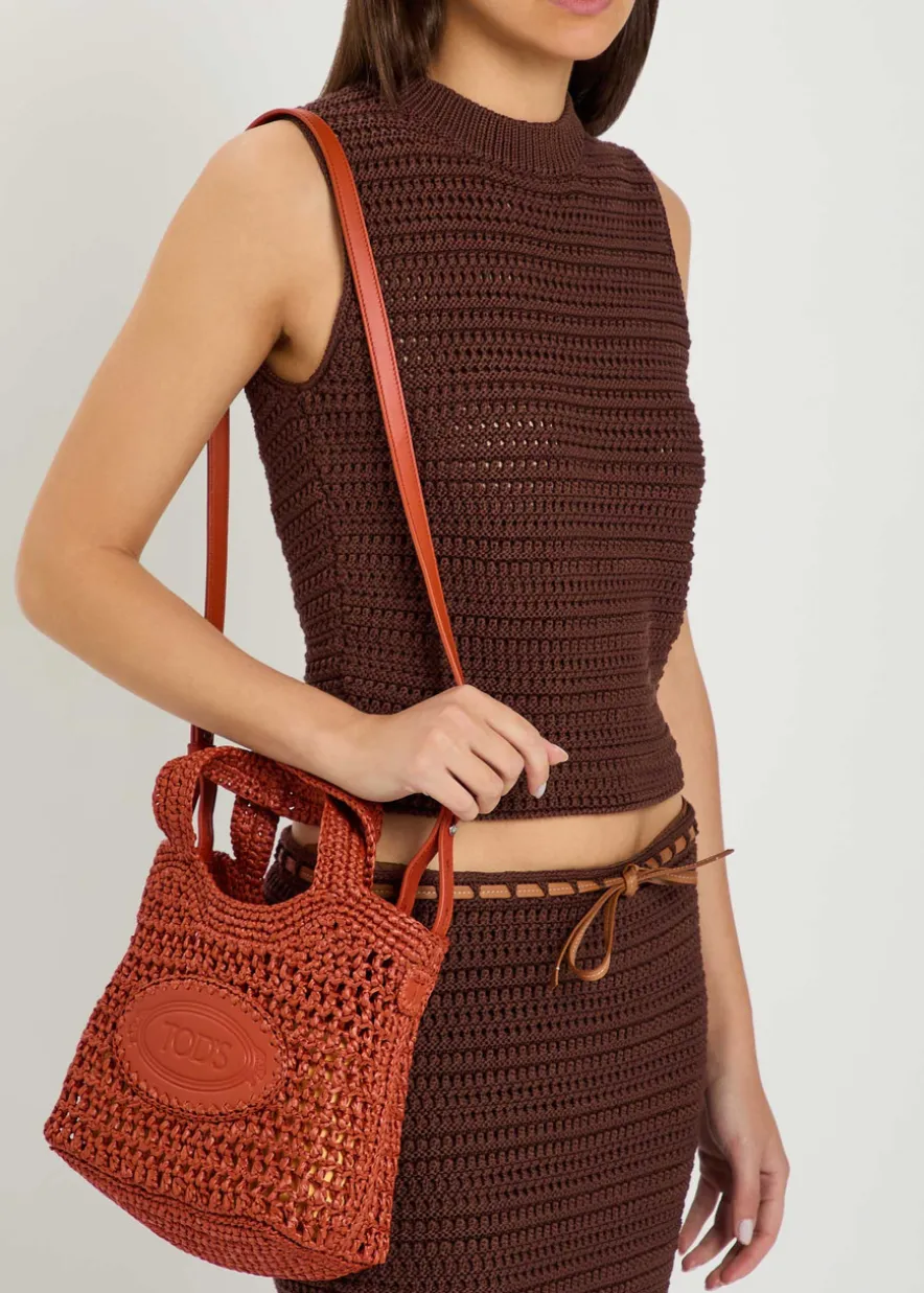 Manici mini raffia top handle bag