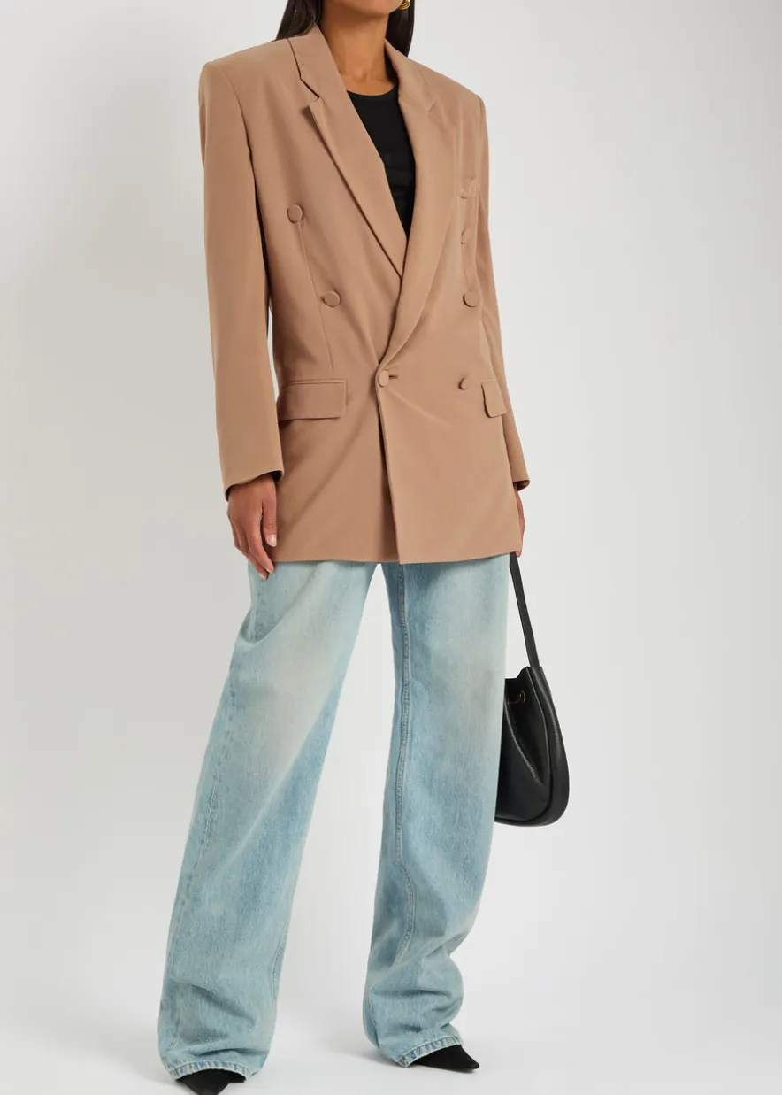 Manteau Oversized silk-chiffon blazer