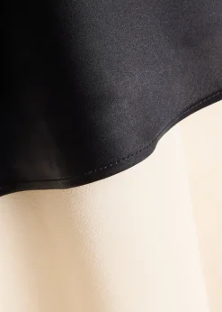Marcia colour-blocked silk midi skirt