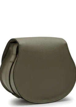 Marcie small grained leather saddle bag