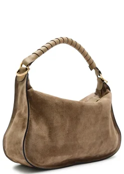 Marcie small suede shoulder bag
