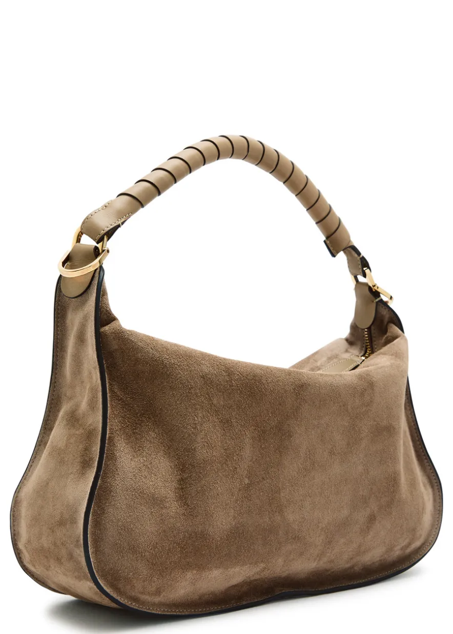 Marcie small suede shoulder bag