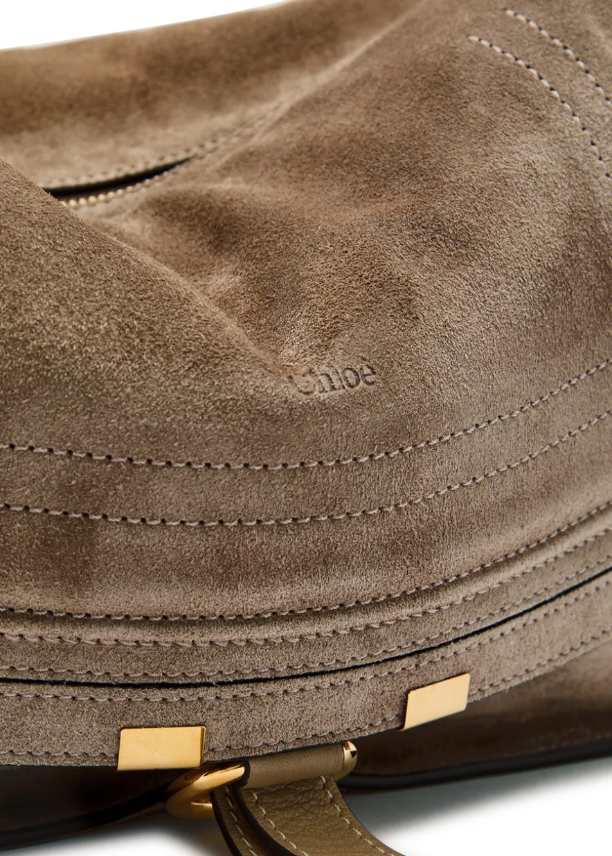 Marcie small suede shoulder bag