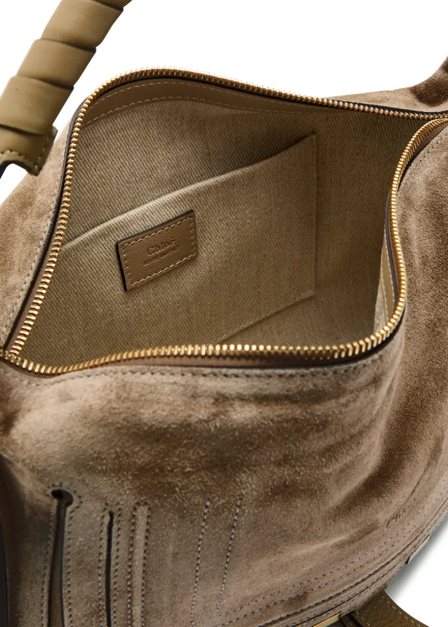 Marcie small suede shoulder bag