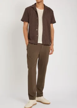 Marcos waffle-knit cotton-blend shirt