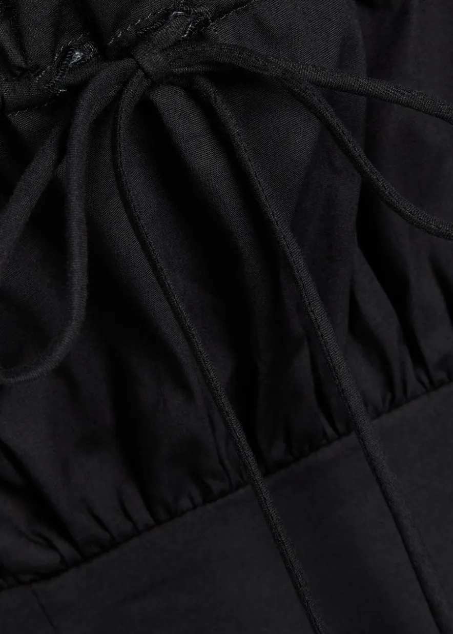 Margi pintuck stretch-cotton midi dress
