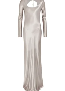 Margit open-back satin gown