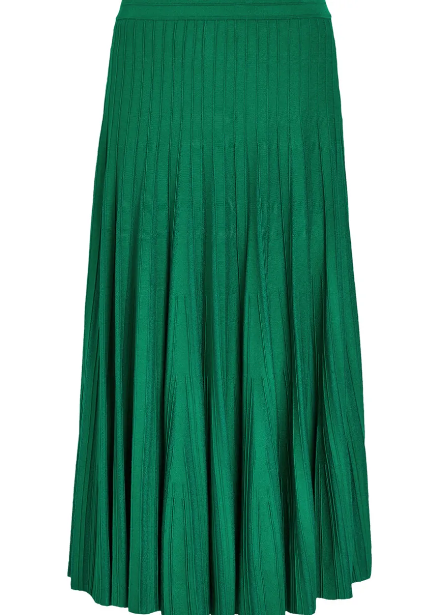 Margoux ribbed stretch-knit midi skirt