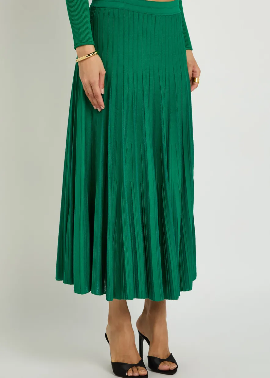 Margoux ribbed stretch-knit midi skirt