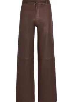 Marina wide-leg leather trousers