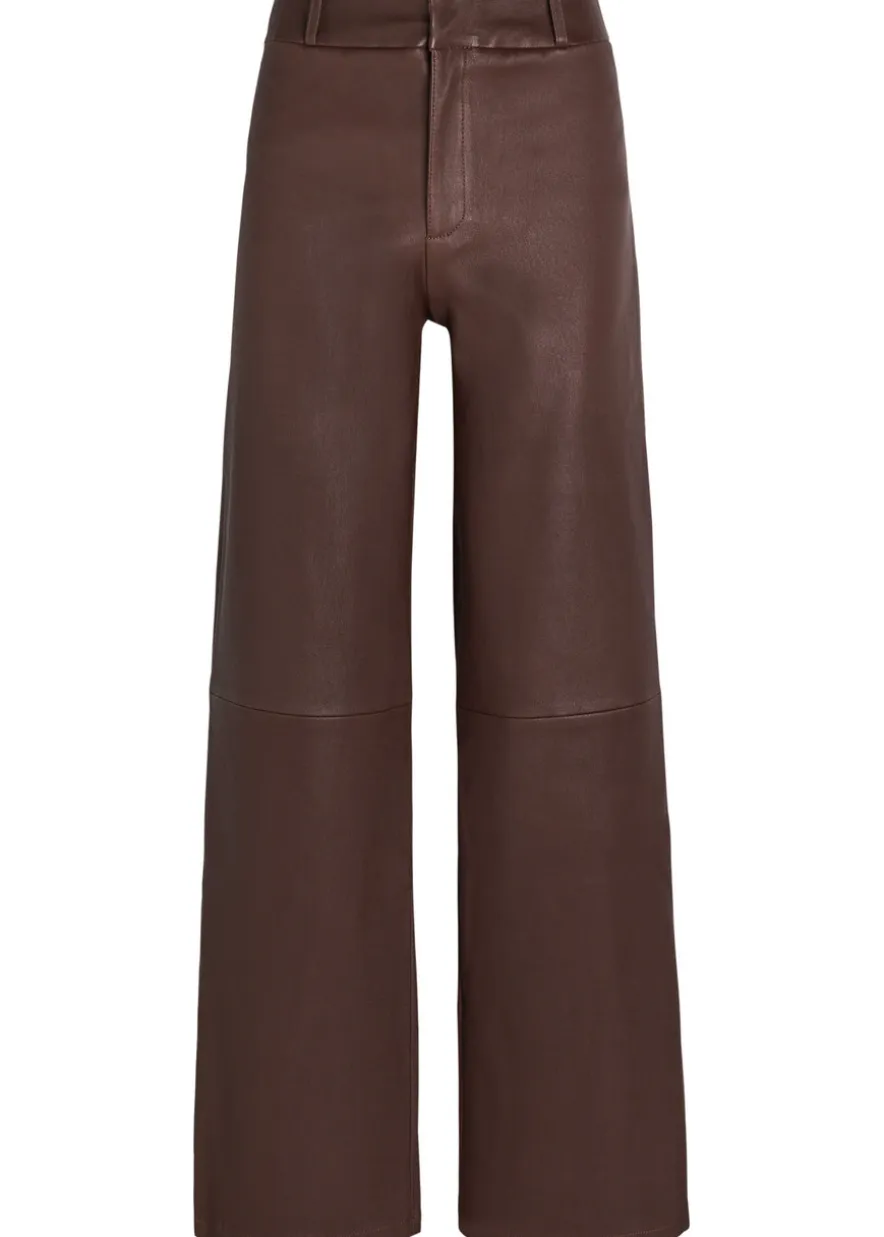 Marina wide-leg leather trousers