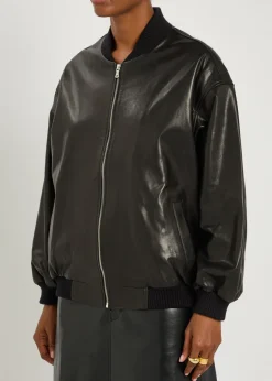 Marley leather bomber jacket