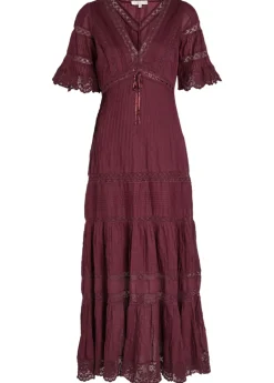 Marlowe lace-detail cotton midi dress