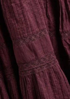 Marlowe lace-detail cotton midi dress